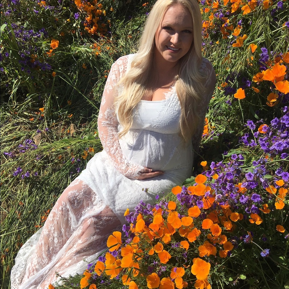 Lace Maternity Kimono